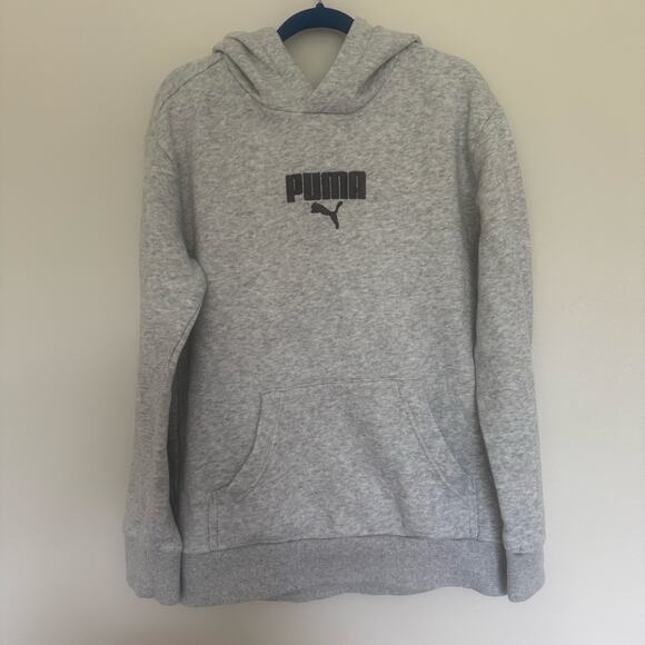 PUMA Hooded, Embroidered Sweatshirt with Kangaroo Pocket - Picture 1 of 5